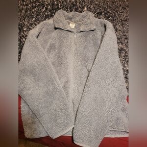 PINK Victoria's Secret Gray Sherpa Jacket